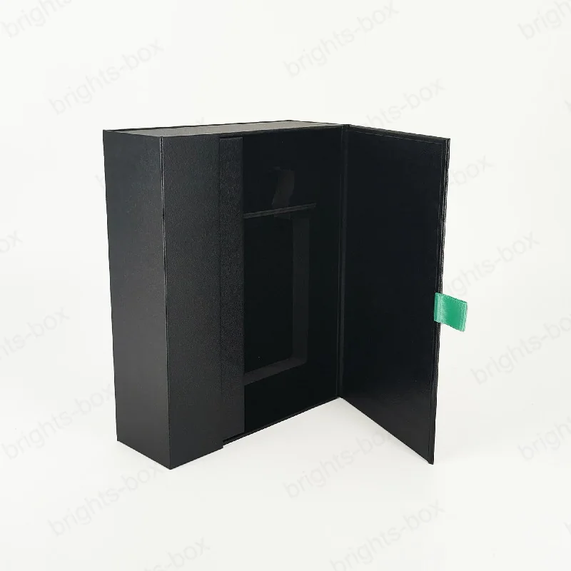 Custom High End Luxury Black Art Paper Book Shape Boxes Wholesale Packaging Solutions