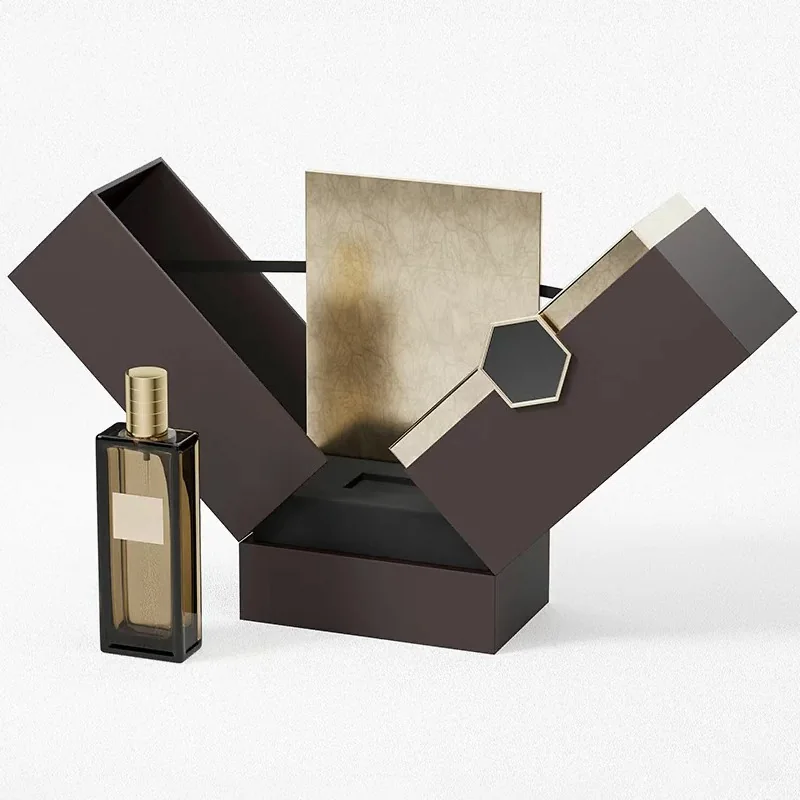 Custom Luxury Double Opening Cardboard Gift Box Wholesale Perfume Cosmetic Packaging