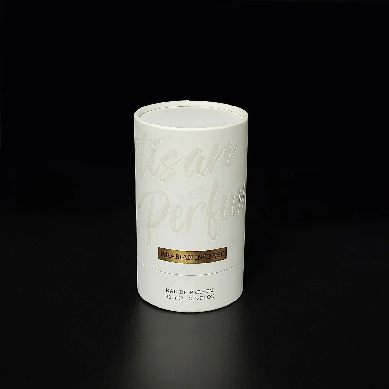 Cylinder Box Chinese Manufacturer Perfume Kraft Paper Packaging Hot Stamping Matt Varnishing Debossing