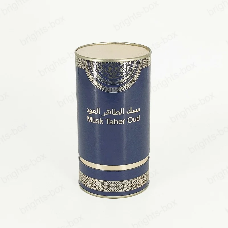 Cylinder Box Chinese Manufacturer Perfume Paper Packaging Hot Stamping Glossy Varnishing UV 2